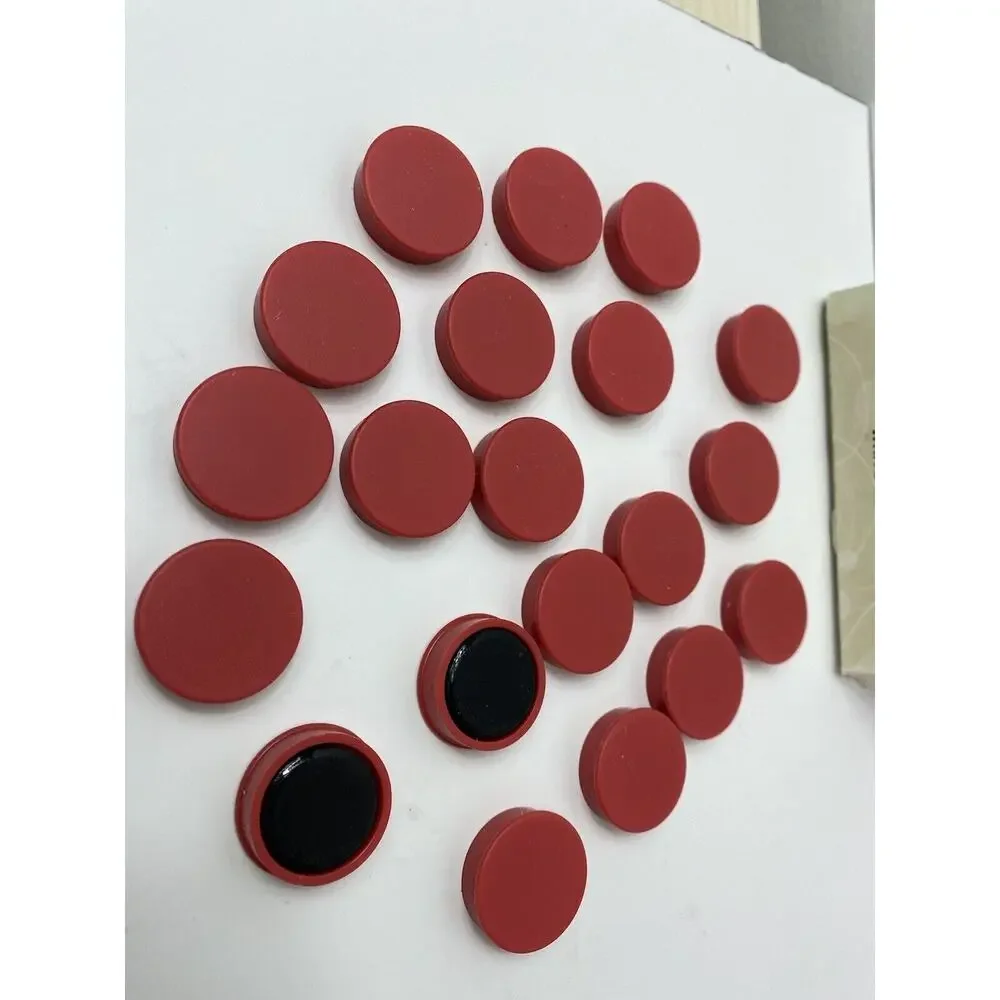 Scribble Red Round Magnet Whiteboard Set Of 20